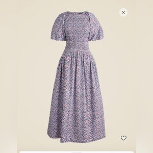 J. Crew Meadow Dress in Poppy Cotton Poplin